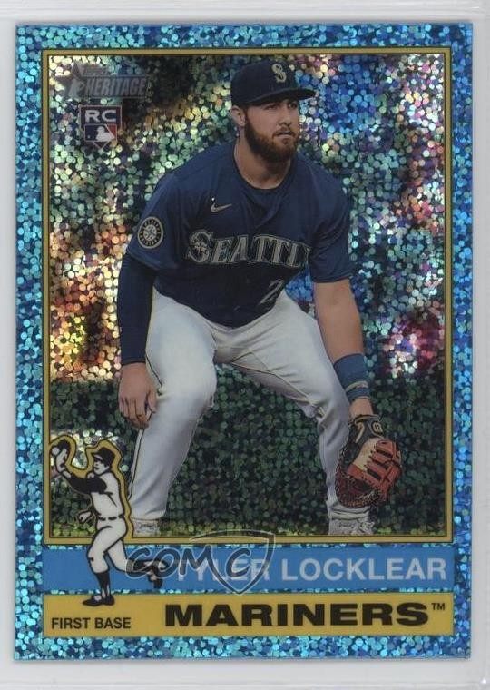 2025 Topps Heritage Chrome Light Blue Sparkle Refractor Tyler Locklear #447 0y5c