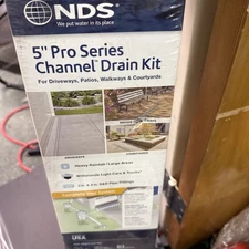 NDS Pro Series Drain Kit 5-1/2 in. X 39-3/8 in. Deep Profile Channel, Gray Pl...