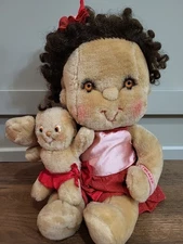 1985 Hallmark Kenner Hugga Bunch Tweaker Jitterbug Baby Doll Red Dress Bow Clean