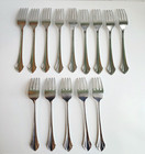 Oneida USA 14 Pc BANCROFT Dinner & Salad Forks Stainless Flatware — photo 3