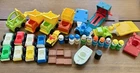 Vintage Little People  Construction Vehicles & Rigs, Figures Large Lot 38 Pieces