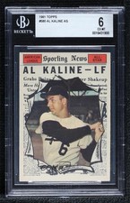 1961 Topps High # All-Star Al Kaline #580 BGS 6 HOF 0q3