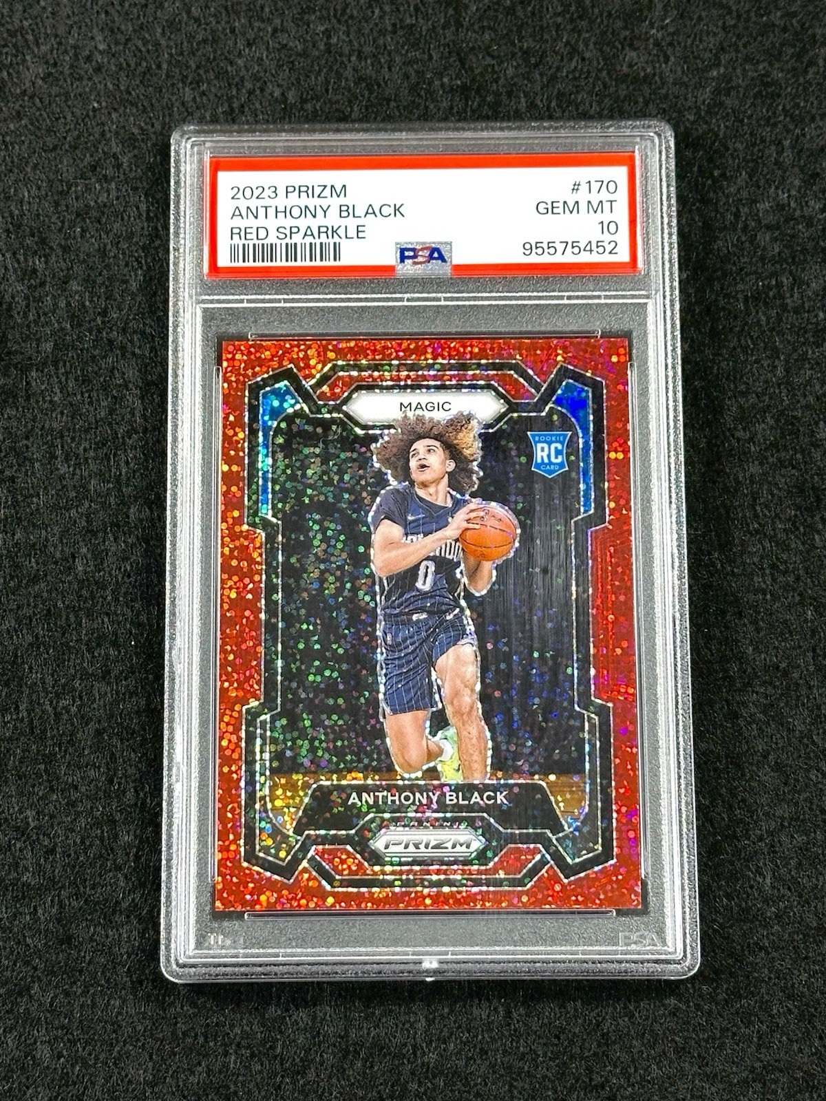 2023 Prizm ANTHONY BLACK Rookie Red Sparkle Prizm RC Magic #170 PSA 10 - POP 16