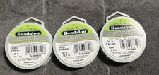 Lot Of 3 -7 Strand Beadalon Bead Stringing Wire Satin Silver .018 45ft