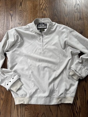 Zero Restriction Womens Medium Pullover Beige 1/4 Zip Golf Windbreaker Jacket