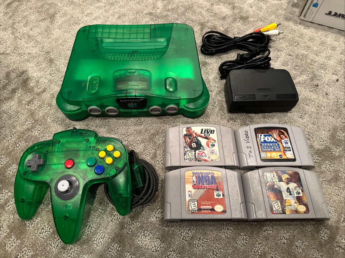 ニンテンドー64 Original N64 Nintendo 64 Jungle Green Edition with New Grey