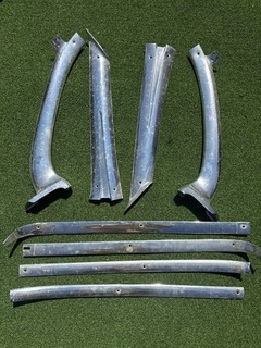1961 Chevy Impala interior chrome trim 8 pieces lot good used OEM 61