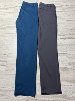 (Lot Of 2) Rhone Commuter Chino Pants Size 31 (32x32) Blue Gray Golf Performance