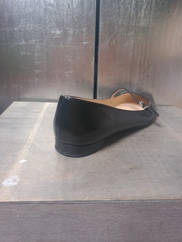 Nobles bailarinas KONSTANTIN STRONG T 41 charol negro zapatos bajos puntiagudos 1840 - Imagen 5 de 14