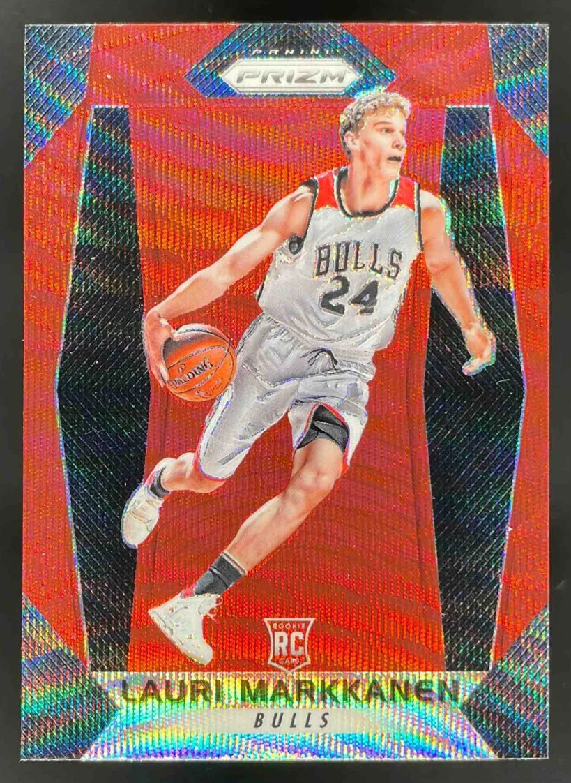 2017-18 Panini Prizm Prizms Ruby Wave #247 Lauri Markkanen RC