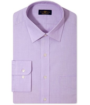 Club Room Classic-Fit Dress Shirt Purple 36