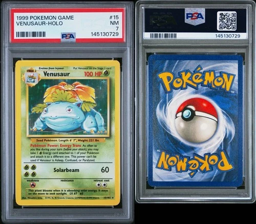 1999 Pokemon Game 15 Venusaur Holo PSA 7
