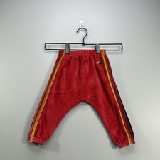 Aviator Nation Sweatpants Girls 6-12 Months Red Velour Rainbow Stripes