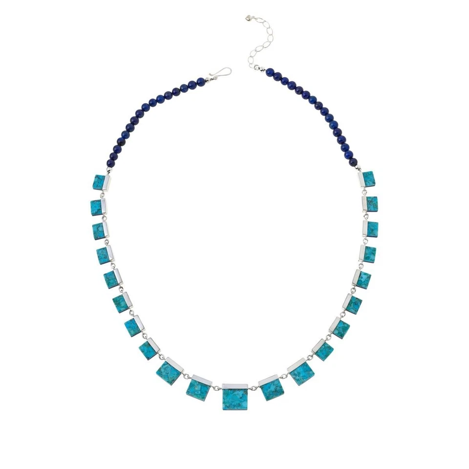 Jay King Gallery Collection Turquoise/Lapis Reversible 28" Necklace - #2 - Image 4 of 4