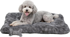 Fluffy Dog Bed for Medium Dogs - Machine Washable Dog Crate Bed, Ultra-Soft Plus