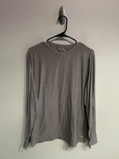 Vuori Mens Large Gray Strato Tech Tee Long Sleeve Shirt