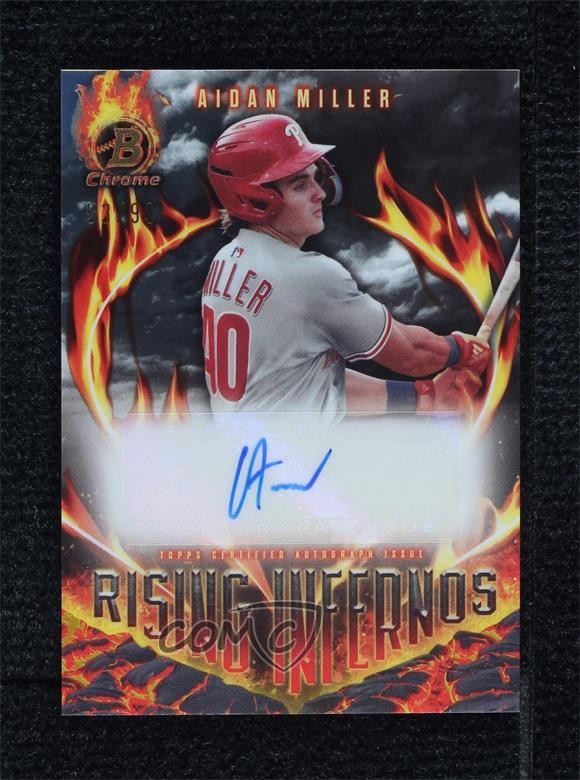 2024 Bowman Rising Infernos Auto 92/99 Aidan Miller #RIA-AM Auto 11o2