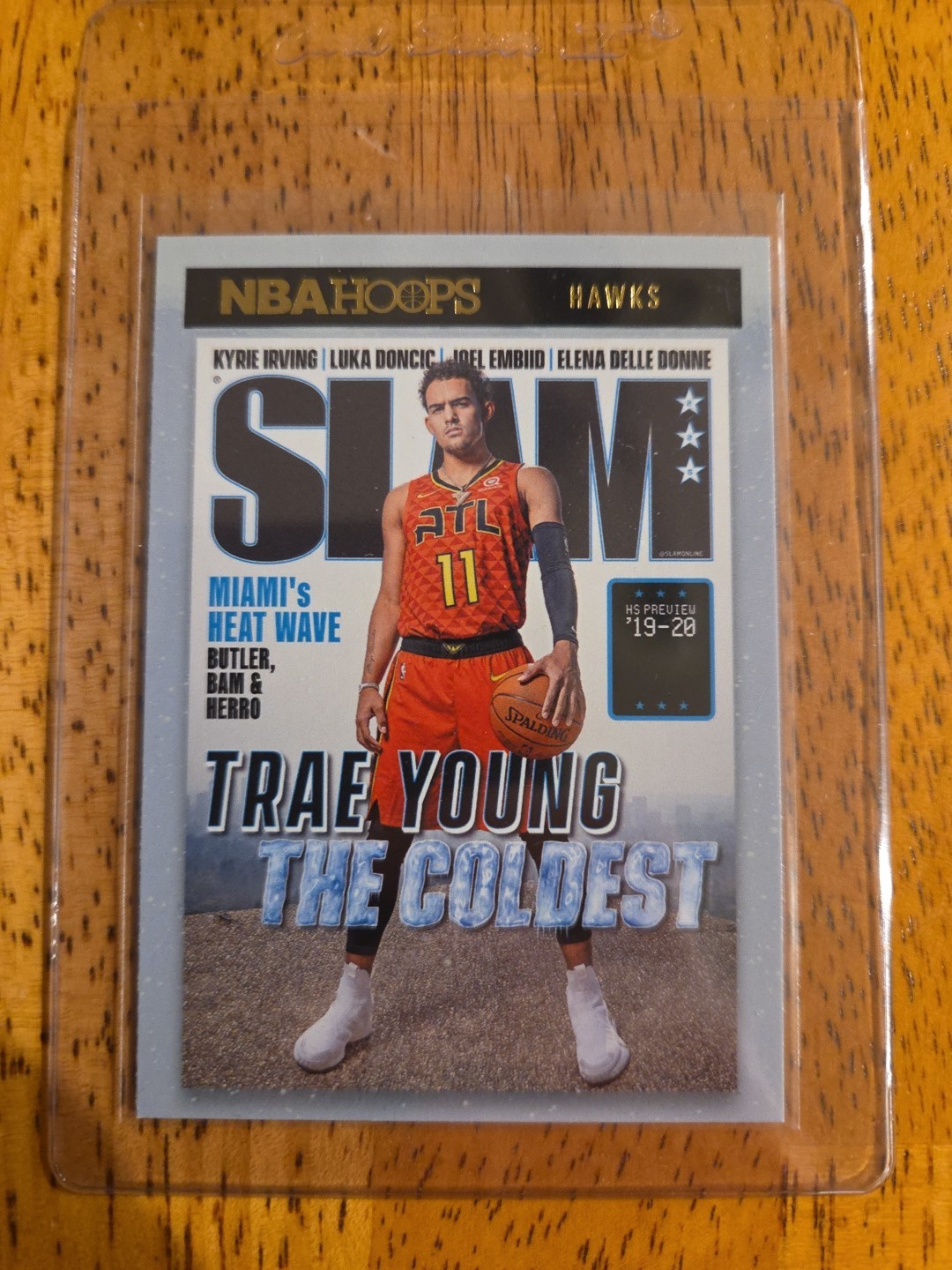 Trae Young Slam Insert The Coldest 2020-21 Panini NBA Hoops #6 Atlanta Hawks SP
