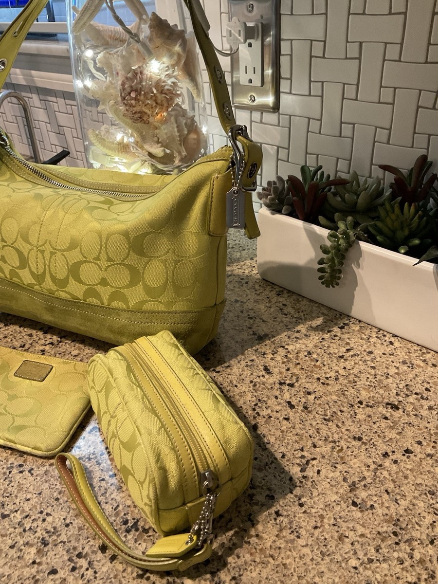 Coach Vintage Signature Soft Duffle Chartruese Shoulder Bag