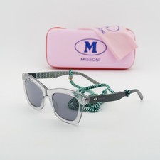 New M Missoni MMI 0089/S 0KB7 IR Transparent Grey/Grey 52-21-140 Sunglasses