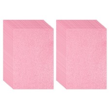 20 Sheets 2mm Glitter Foam Sheet, 16" x 12" Pink Sparkle EVA Paper