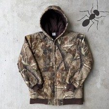 Carhartt YOUTH realtree camo hooded work wear jacket