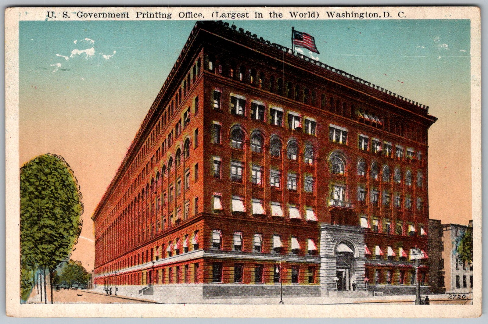 Antique Postcard U.S Government Printing Office Washington, DC 1920s