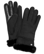 Ugg L61001 Womens Black Touchscreen Compatible Shearling Tech Gloves Size M