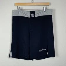 Sanabul UFC MMA Fight Shorts 32 Black Gray Jiu Jitsu Board Hook Loop
