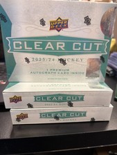 2023-24 UPPER DECK CLEAR CUT HOCKEY HOBBY BOX  1 PREMIUM AUTO