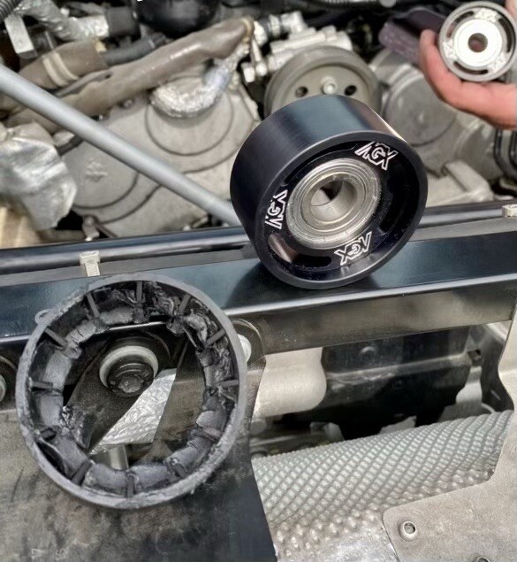 AGX Lamborghini Aventador Aluminum Accessory Pulleys and Tensioner