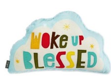Baby Shower Nursery Pillow Woke Up Blessed Because Jesus Hallmark