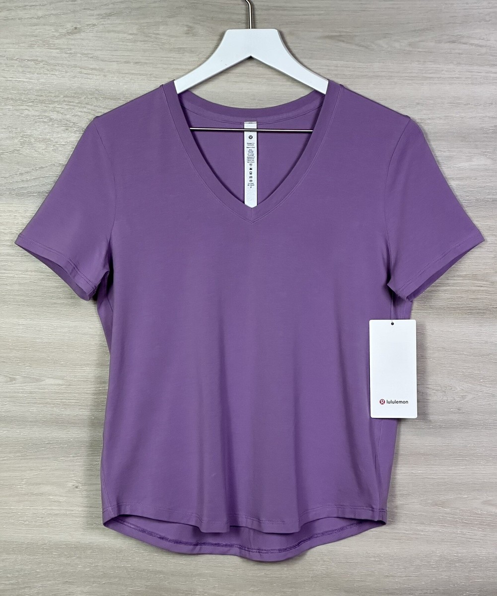 V Neck Love Tee Lululemon Love Tee Short Sleeve V-Neck T-Shirt Blue Linen Lulu