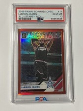 2019-20 Panini Donruss Optic All-Stars LeBron James  Red Prizm /99 PSA 10
