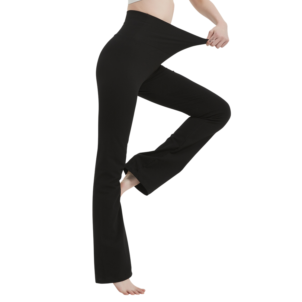 Cotton Spandex High Rise Bootcut Flare Yoga Pants Legging  S-4XL(28