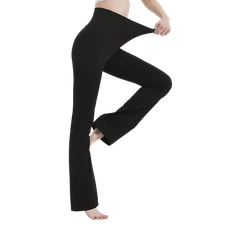 Cotton Spandex High Rise Bootcut Flare Yoga Pants Legging  S-4XL(28"-36" Inseam)
