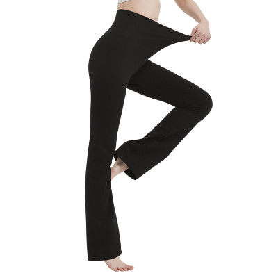 Cotton Spandex High Rise Bootcut Flare Yoga Pants Legging  S-4XL (34'' Inseam)