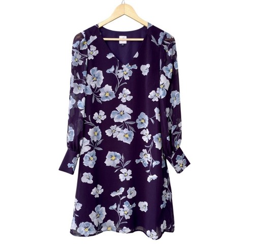 Robe CAbi à Imprimé Fleurs Hortensia - Dos Nu - Taille M - Multi-couleurs - Occasion Très Bon état