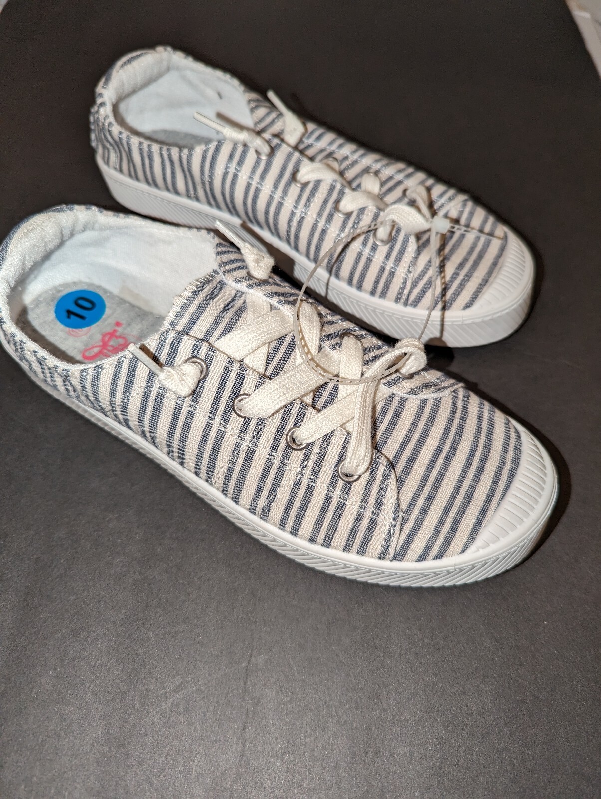 Women's Jellypop Comfort Fit Blue Stripes Tennis Shoes Size 10 eBay