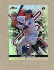 2022 Topps Finest Jose Miranda #15 Refractor Rookie RC Minnesota Twins