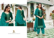 Punjabi Women's Regular Wear Stylish Colorful Salwar Kameez Patiyala Suits