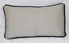 Corded Accent Pillow made w Ralph Lauren Poet's Society Striped Fabric 20x12