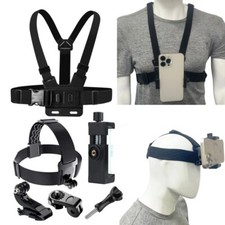  All-in-One 6pcs Action Camera Kit Head Strap  Chest Strap Mount for GoPro