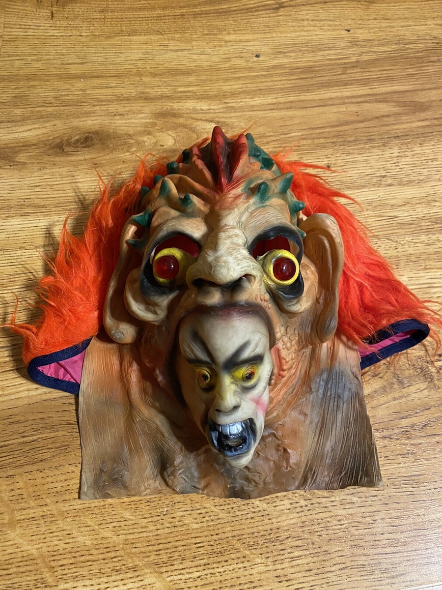 Vintage 70s/80s Fun World Alien Monster RUBBER Halloween Mask