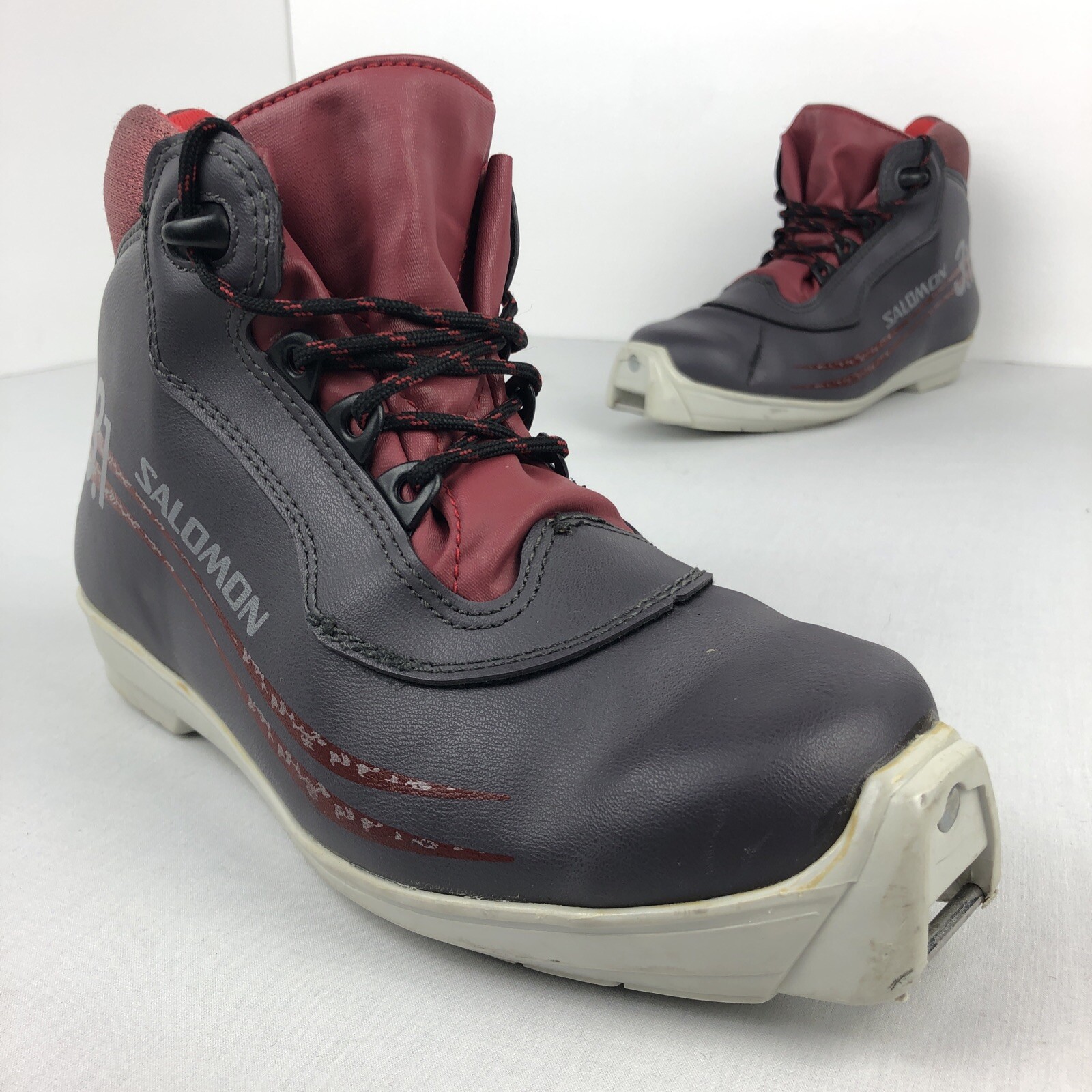 Scarponi da sci Salomon 3.1 Profil SNS XC taglia 37 EU grigio rosso sci stringati neve