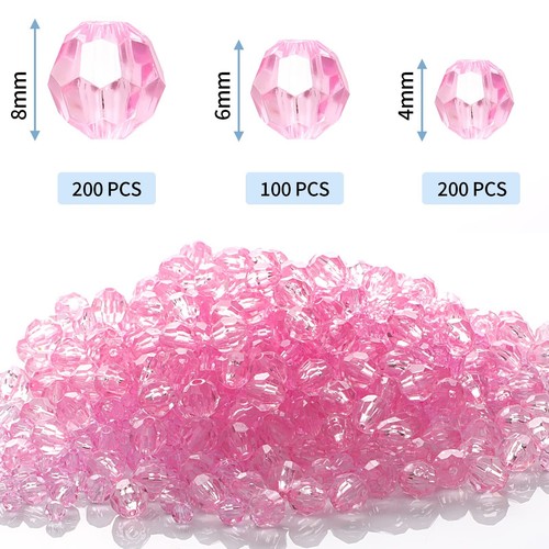 Perline di Vetro di Cristallo per Fare Gioielli, 500 Pezzi Perline di Cristallo Assortite Bulk - Foto 7 di 7