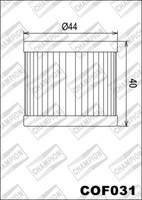 Champion ÖLfilter Burgman 400 Von 2000 COF031 (Filter ÖL)
