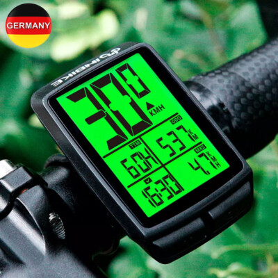 Kabellos Fahrradcomputer Tachometer LCD Funk Fahrrad Kilometerzähler Wasserdicht