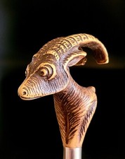 Mid Century Goat Head Shoe Horn 1960 Carved Shoe Horn