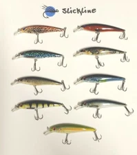 SLICKLINE 110 mm Diving Floating Minnow Jerkbait Fishing Lure Tackle 13 COLORS